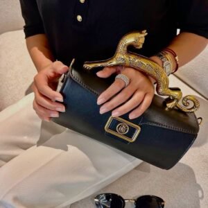 Lanvin Reteau Pencil Cat Leather Shoulder bag