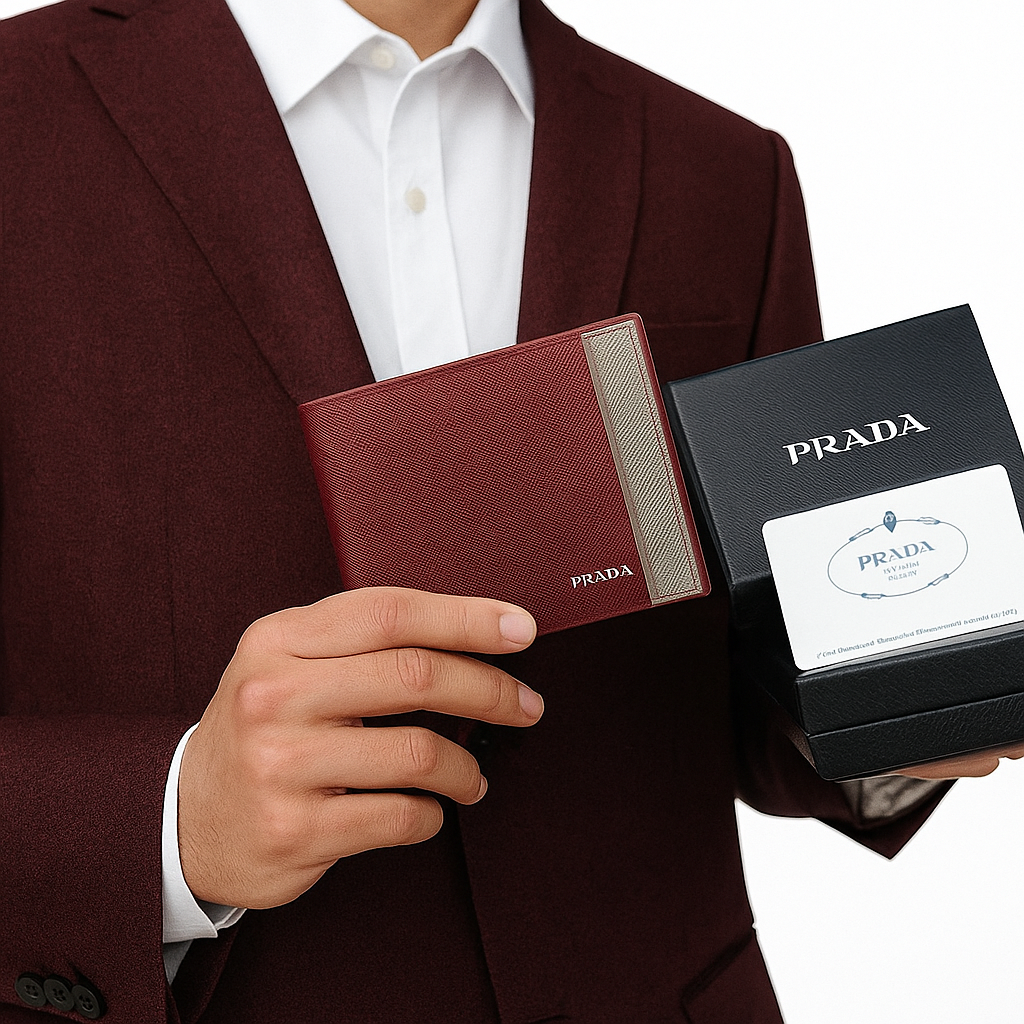 Prada Saffiano Leather Bi-Fold Wallet