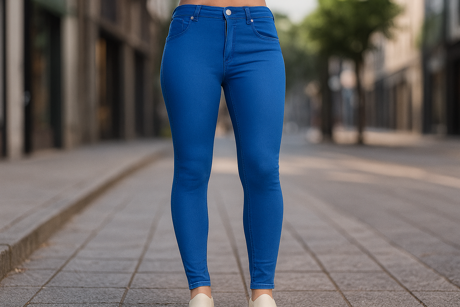 Men’s Blue Skinny Fit Stretch Jeans – Stylish Slim Denim for Everyday Wear